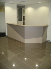 Custom Made 45 Degree Angle Panel Front Reception Desk